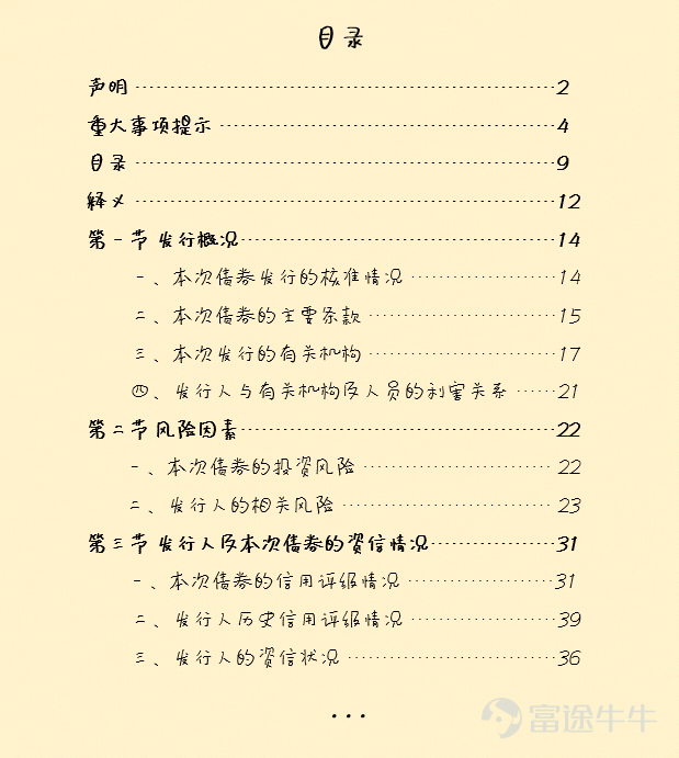 某产品说明书目录