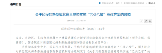 重磅！新冠改名，“乙類乙管”，利好哪些板塊？