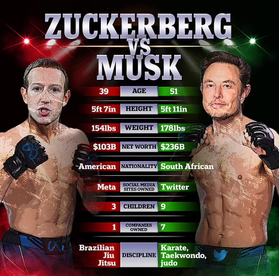 Breaking! The showdown between Musk and Zuckerberg will take place this month