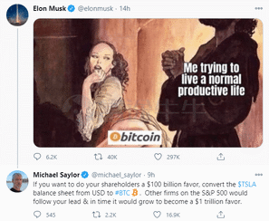 Is Bitcoin about to skyrocket? Musk changed his Twitter profile to “#Bitcoin」，接着比特币直线拉升
