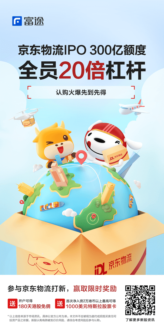 JD.com Logistics IPO is in high demand, with 20x leverage available to all investors!