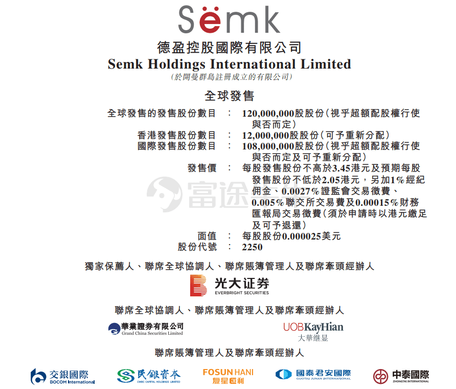 新股發售 | 德盈控股今起招股，預計1月17日上市