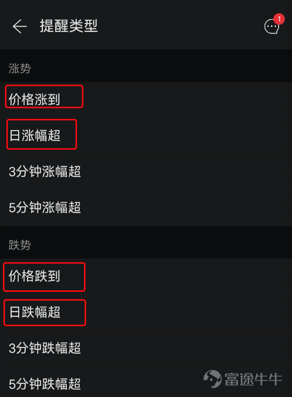 全文僅600字，閱讀時長約3分鐘。 適宜上班族等沒時間盯股價抓機會的牛友。 “學會用工具—幫你賺更多"系列[呲牙]第1期——【便利交易工具】之【到價提醒】 本系列，旨通過有趣的圖文易懂的方式，3分鐘就能掌握一個牛牛功能。藉助交易工具，發現並抓住交易賺錢機會。 這個提醒小工具躺在這裏很久了，還沒玩過吧？看完你會用到的，聽我給你吹。 這是個非常棒的到價提醒工具，能幹啥？ 我很關心**股票的價格波動，有大的股價變動了提醒我，我再看買還是賣。 比如我設置一個漲2%提醒， 真要是漲2%了，手機會響鈴一下，或者震動一下，還有APP彈框彈框推送也會收到，總之，提醒到位了。 用上了這個小工具，不用一直盯盤，手機就可以隨時提醒我很惦記的這隻股票股價變動啦！叮！ 沒注意吧， 這個提醒小工具原來是躺在這裏。 【個股頁面】——【提醒】 進來後，有很多種提醒類型，主要分爲2種。 漲到某一個值觸發提醒 漲 * %觸發提醒 應用場景1（案例非薦股）：比如我180買了$特斯拉 (TSLA.US)$，我想200賣，我設置個漲到200進行對我提醒， 提醒頻率可以選擇：提醒一次，每日...