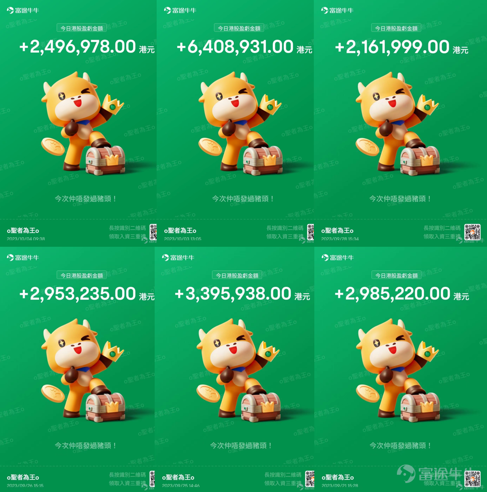 投資是你對這個世界認知的兌現 @o聖者為王o 2022年新星牛友，富途9周年全球九位牛友代表之一 投資成績：「6位數」本金賺到「8位數」，近期連續兩周實現近千萬利潤 溫馨提示：本文內容較長，建議點贊收藏再細讀，文末互動有驚喜[呲牙] 一、連續賺到千萬利潤，究竟做了哪些操作？ ①2日賺近千萬，有史以來的「最佳交易」 Q：非常感謝聖者為王（下文簡稱Benson）接受本次訪談，近期我們看到你在牛牛圈發文分享2日賺近千萬，連續兩周盈利達「8位數」，很好奇你進行了什麽交易？ A：牛友好呀，我是聖者為王。正如我在牛牛圈發文所說，9月底、10月初我實現了連續兩周的千萬利潤，這打破了我個人的記錄。我之前曾經講過這次操作可能是自己有史以來的「最佳交易」，目前來看，我的預判正在被市場一步步兌現，也是相當值得高興。 在8月中下旬到9月初，恒指一度出現「小反彈」，指數漲到18800點附近的位置。當時結合港股整個宏觀面其實是比較弱的狀況，我認為恒指在這個「水位」上升動力是不足的。加之，自己預判9、10兩個月港美股的波動性（回調壓力）會比較大，於是我在8月底...