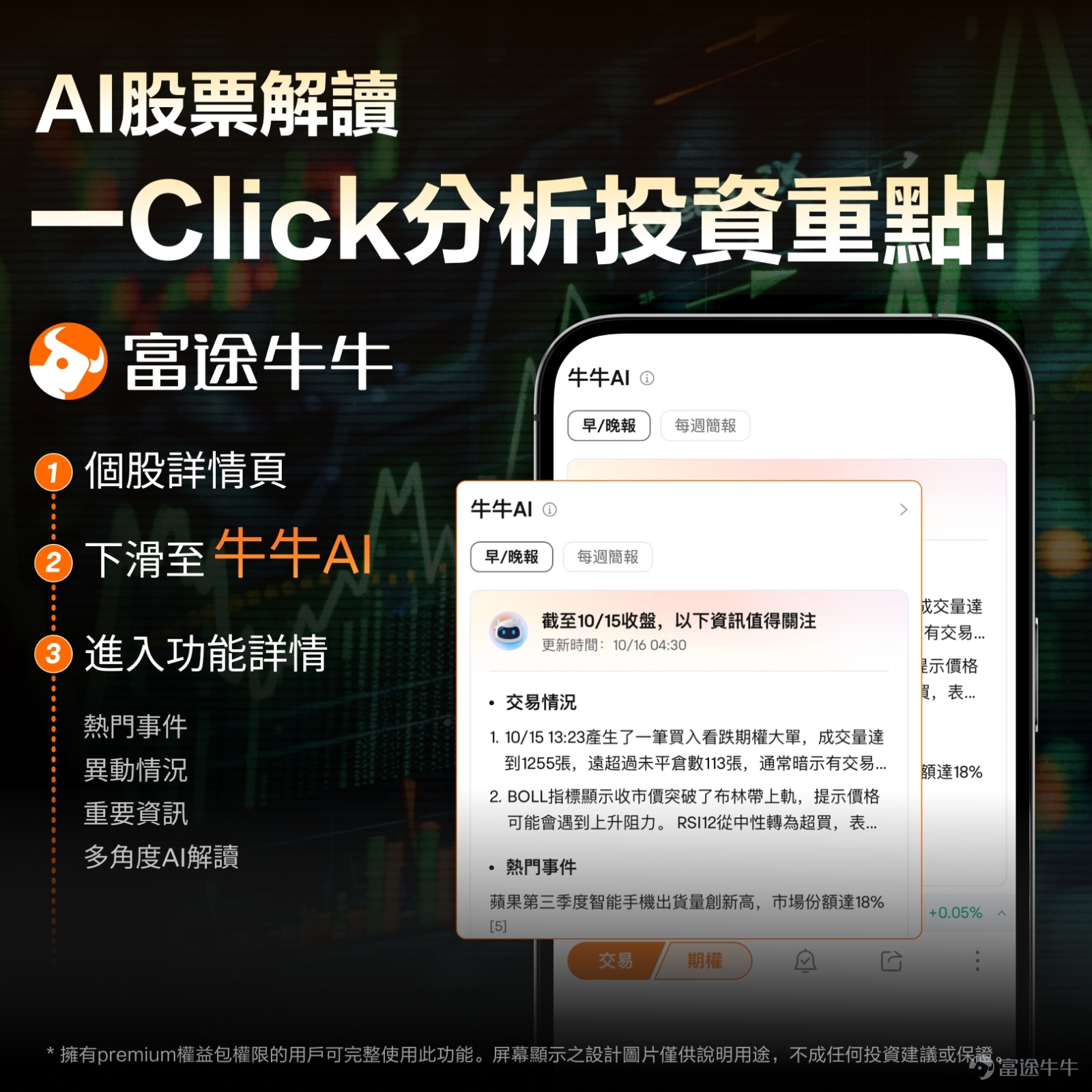 ❗❗❗Warm reminder: mooers please manually download the latest Futubull client version from the app store to use the Futubull AI product features! The Futubull AI assistant supports both mobile and the new desktop versions.  [Thinking Face]"The market sounds are chaotic, individual stock information is difficult to sort out, how to distinguish various Indicators, not knowing how to improve investment winning rate, high decision-making time cost."Waiting for user inquiries, deeper requirements have been made of AI.  [Cheerlead]Futubull AI launched with great emphasis, based on large model technology and deep integration with financial data, it provides intelligent services, allowing mooers to quickly capture market dynamics and deeply analyze investment logic. 1. Overview of Futubull AI Core Functions [Balloon]Futubull AI Assistant:AI provides accurate answers, comprehensive insights, and helps grasp key opportunities. [Balloon]Futubull AI Announcement Summary:Automatically extracts announcement content, understanding core information in 10 seconds. [Balloon]Futubull AI Stock Interpretation:Interpret popular events, trading situations, etc., provide morning/evening reports and weekly briefings, assisting investors in understanding important information about individual stocks from multiple perspectives. 📢Note: To use the Futubull AI product features, please manually update the Futubull APP to the latest version in the application store. II. Advantages of Futubull AI Assistant Features 🏆 More accurate: We have classified the credibility of the cited data in advance and marked more reliable sources, with selected tags representing our platform's own data or curated News, which are more reliable than other data. All cited data and functionalities can link to the corresponding page...