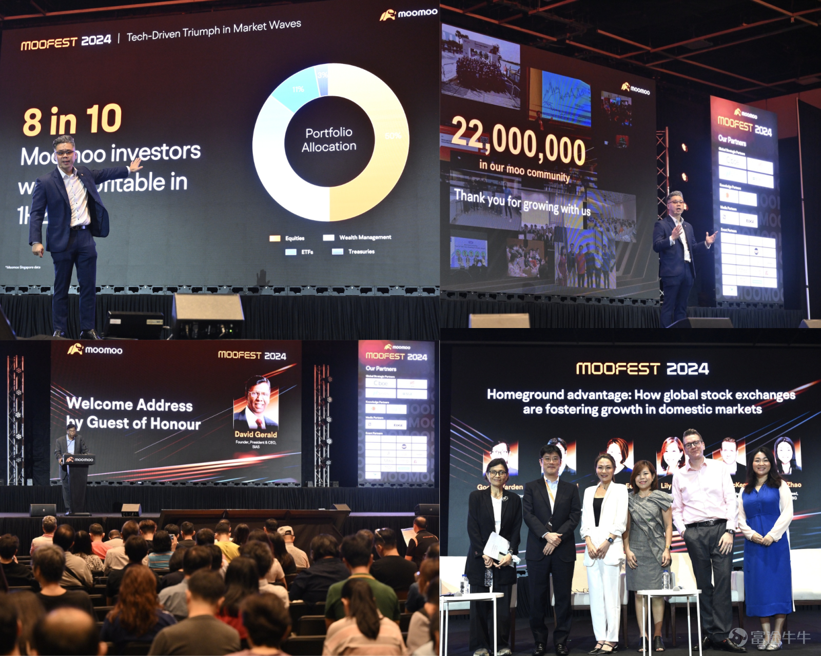 Four major exchanges gather at MooFest, the annual investor event sweeping through Singapore.