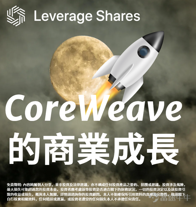 AI 熱潮中新領袖的崛起 在全球市場受到地緣政治緊張與貨幣政策預期變化衝擊之際，一個新型態的企業羣悄然領跑。其中，CoreWeave 已成為人工智慧熱潮中最具吸引力的受益者之一。雖然三月以來整體股市承壓，尤其傳統成長股受創，但 CoreWeave 作為 AI 經濟的基礎設施供應商，投資者的關注逐漸增強。 AI 算力需求驅動成長 CoreWeave 故事的核心在於供需失衡。AI 的快速普及帶動了對高效能運算（尤其是 GPU 基礎設施）前所未有的需求。CoreWeave 近期獲得巨額資金以加速基礎設施部署，顯示 AI 算力需求規模之大。隨著企業與開發者競相部署 AI 模型，取得可靠且可擴展的算力或已成為戰略必需品，使 CoreWeave 位居此快速擴張市場的中心。 為 AI 時代打造的商業模式 公司提供專注於 GPU 密集工作負載的專業雲端基礎設施，讓客戶無需承受傳統雲端提供商的延遲，即可獲得高效能運算。有市場人士認為此模式已轉化為強勁的收入成長與持續增加的訂單積壓。近期財報顯示，公司收入超越預期，反映服務需求強勁。不過，此模式仍屬資本密集型，需持續大量投資以擴充基...