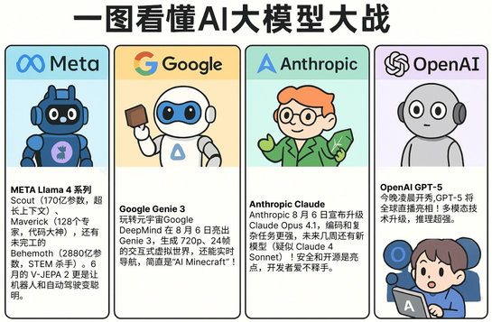 【AI漫畫連載】GPT-5時代來啦！AI巨頭火拼升級，誰能笑到最後？