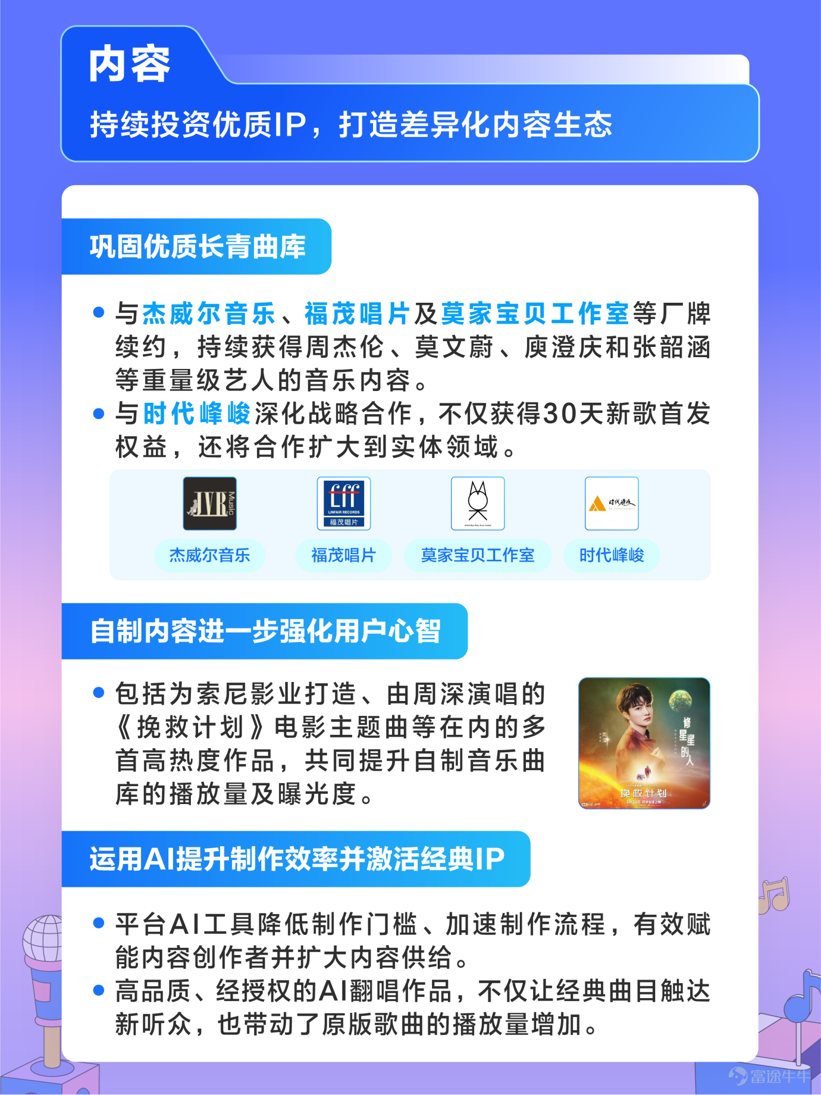 Today, we released our Q1 2026 earnings report. In the first quarter of 2026, Tencent Music Entertainment Group maintained robust growth. Tencent Music’s total revenue for the first quarter was 7.9 billion yuan, an increase of 7.3% year-over-year; adjusted net profit reached 2.33 billion yuan, up 4.8% year-over-year; adjusted EBITDA amounted to 2.83 billion yuan, a 10.5% year-over-year increase. Revenue from music-related services showed diversified growth, increasing 12.2% year-over-year to 6.51 billion yuan this quarter. Among that, revenue from music-related membership services reached 4.57 billion yuan, a 6.6% year-over-year increase; revenue from music-related non-member services grew particularly strongly, surging 28.0% year-over-year to 1.94 billion yuan Building on its 'one body, two wings' strategy of content and platform, Tencent Music is committed to comprehensively cultivating the music ecosystem, creating a differentiated one-stop music service platform, and continuously empowering the value release of high-quality music IPs. On the content side, Tencent Music strengthens its content ecosystem advantages, consolidates its evergreen music library, creates more popular self-produced content, and continues to make efforts in live performances, music merchandise, and artist collaborations. On the platform side, it stabilizes user scale through diversified operations and provides multi-level membership services to offer differentiated music experiences for different user groups with varying music needs. Looking ahead, Tencent Music remains committed to creating long-term value, transforming music IP value into innovative development momentum, and collaborating with industry partners to expand new horizons for the thriving growth of the sector...
