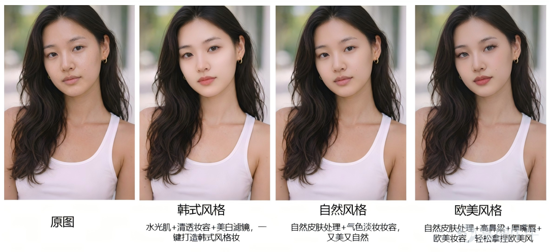Beauty Agent supports one-click beautification, smart filters, style makeup, firming lift, and other portrait beautification features