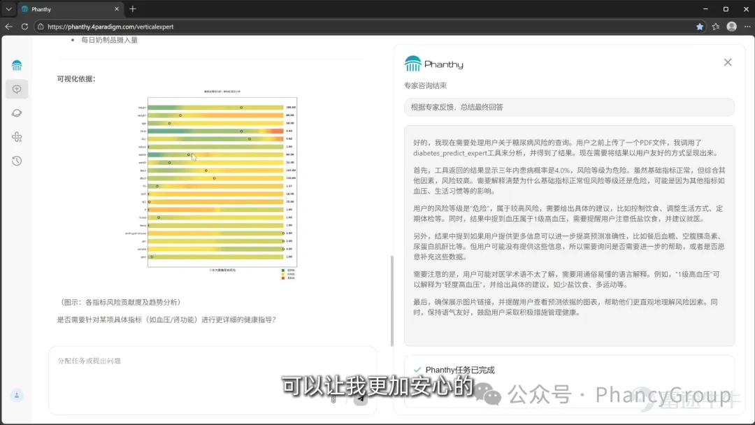 The capabilities of the general artificial intelligence platform Phanthy: World model for diabetes risk prediction