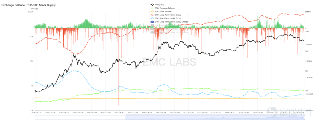 Long- and Short-Term Holder On-chain Position Statistics 