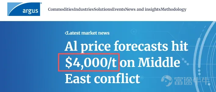  （海外媒體頭條，截圖來源：Argus Media）