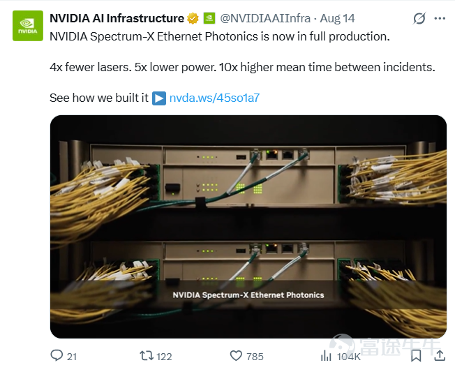 AI data center networks are reaching a critical turning point. NVIDIA announced that its Spectrum-X Ethernet Photonics switches, based on Co-Packaged Optics (CPO) technology, have officially entered the mass production phase. Compared to traditional pluggable optical module solutions, the new architecture delivers 5x optical power efficiency, 5x longer runtime for AI applications, and a 10x improvement in reliability, signaling that CPO is transitioning from technical validation to large-scale application. This mass production involves a supply chain spanning multiple top-tier suppliers: $Taiwan Semiconductor (TSM.US)$ responsible for silicon photonics chip manufacturing, $ASE Technology (ASX.US)$ its subsidiary Silicon Precision Industries handles chip-level packaging and testing, $Lumentum (LITE.US)$ and $Suzhou TFC Optical Communication (300394.SZ)$ supplies laser components, while Foxconn is responsible for the R&D and assembly of the overall switch system. NVIDIA conducts final testing on the finished switches before shipment. This supply chain landscape indicates that photonic integration technology is penetrating the core of AI hardware, and companies across the relevant supply chain are poised to benefit from expanding demand. So, why has CPO become a must-have for AI networks? Which companies are worth watching? This article will explain it all to our fellow investors. Why has CPO become a must-have for AI networks? Traditional data center switches rely on independent optical modules plugged into the front panel to convert electrical signals into optical signals...