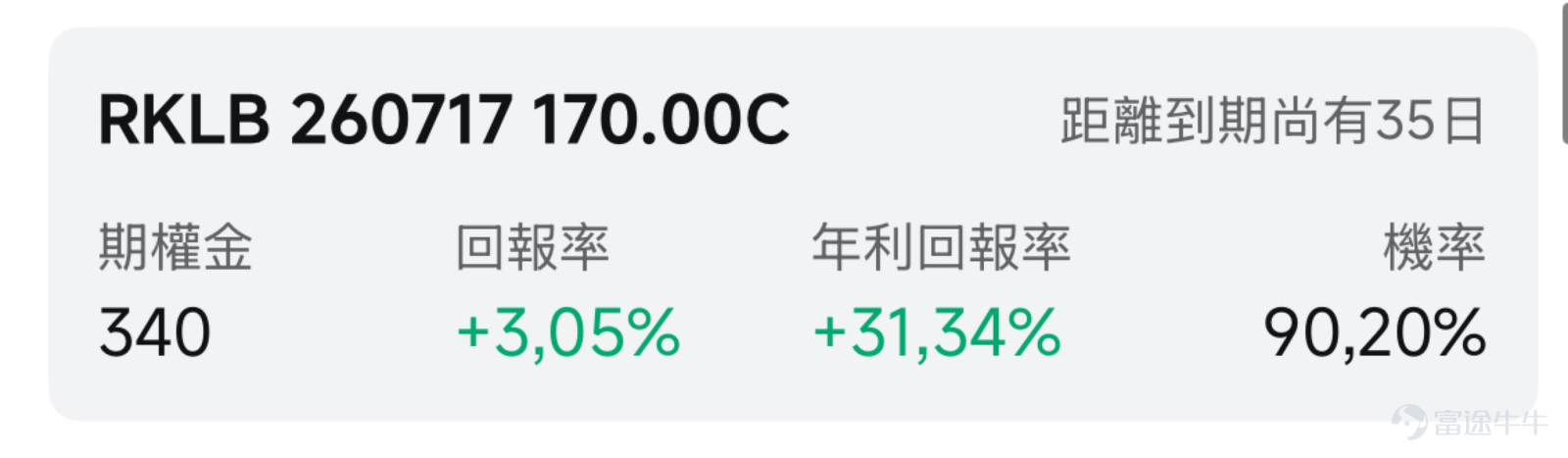 一、市場風向標 前一交易日美股三大指數集體上漲，商業航天板塊在SpaceX IPO催化下持續升溫。 $Rocket Lab (RKLB.US)$ 憑藉納入 $納斯達克100指數 (.NDX.US)$ 的重磅利好單日飆漲9.26%，高景氣度爲期權賣方策略提供了溢價窗口期。 二、熱門標的關注 RKLB：納指100入場券引爆資金搶籌 $Rocket Lab (RKLB.US)$ 前一交易日（6月11日）收漲9.26%，報114.78美元，成交額29.2億美元，較前日翻倍。今日盤前續漲近9%。 從近30個交易日的日K線走勢來看，該股在5月下旬曾觸及151美元的階段性高點，隨後經歷了一段回調洗盤，近期股價依託105美元附近的支撐位展開強勢反彈，並伴隨成交量的顯著放大。當前走勢呈現明顯的企穩回升形態，上方初步壓力位可觀察120美元至125美元區間。 近期有兩大核心事件驅動了該股的強勢表現。首先，納斯達克官方宣佈將 $Rocket Lab (RKLB.US)$ 等公司納入 $納斯達克100指數 (.NDX.US)$ ，這一指數調整吸引...