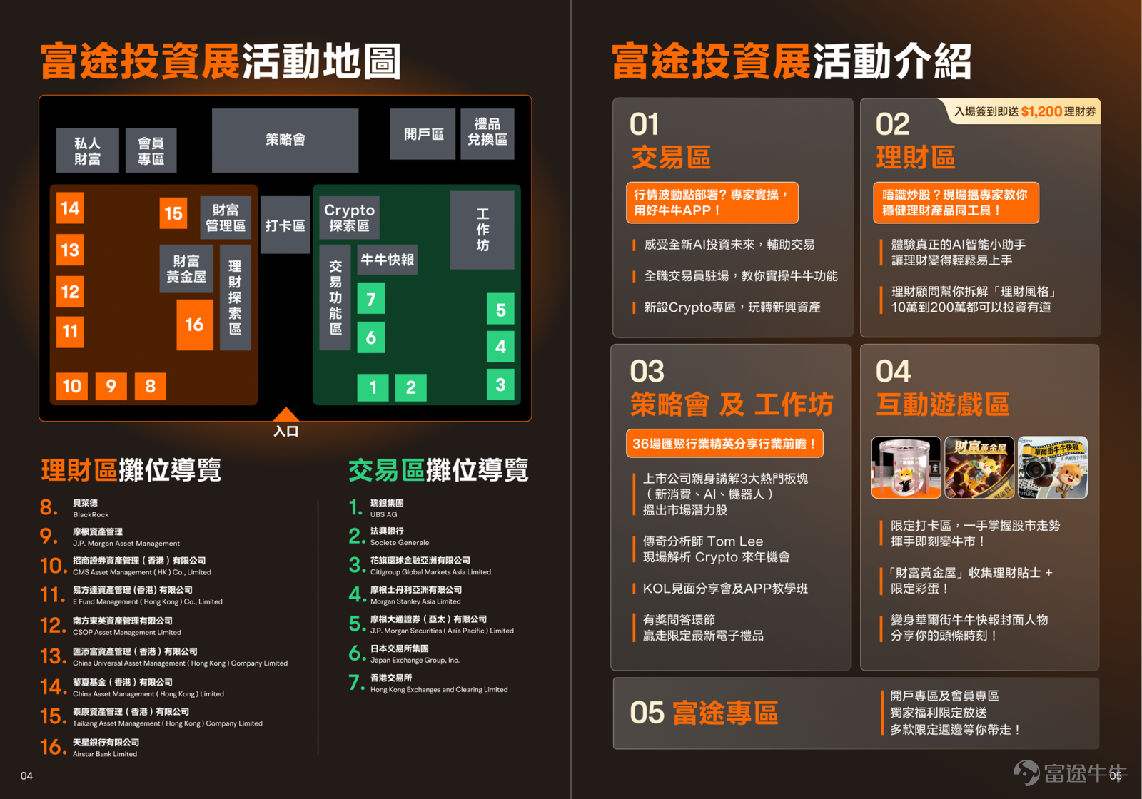2026富途投資展今天正式開幕！首日現場人流持續攀升，氣氛熱爆！頂尖投資專家、上市公司管理層、金融機構現場分享最新投資機會，牛友們現場互動贏走包括iPhone17、iPad Air等最新款數碼產品，做任務兌換最新款牛牛周邊！！還沒有來的牛友，立即[鏈接: 點擊領取免費門票]，明天前往現場參加！最後明天！！ 🗓 日期：2026年3月13日（五）- 3月14日（六） ⏰ 時間：10:00 - 18:00 📍 地點：香港灣仔會展中心 Hall 5E 🔥投資展現場人潮洶湧，氣氛高漲！ 💡2026產品發佈會重磅登場！ 六大新功能發佈，由全新「牛牛AI」驅動，助你打造一站式財富中樞，還包括面向AI Agent的專屬技能（Skills）和新版OpenAPI，引領自動化交易時代！在場的牛友們紛紛表示迫不及待想立即上手體驗！ 🎤 頂尖嘉賓雲集，走在投資最前沿！ 國際金融機構領軍人物、業界翹楚、上市公司高管及投資專家輪流上陣，現場剖析熱門板塊前景，最新財富增值機遇。策略會及工作坊現場座無虛席，大家都在認真做筆記，把握最新投資機遇，不要錯過任何一個「...