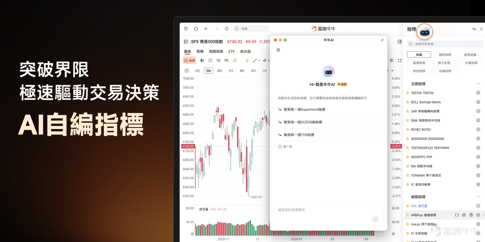 2026富途產品發佈會今天在投資展現場成功開展，現場氣氛熱烈，線上直播亦同樣熱爆，和全球各地的牛友一起見證了全新功能的發佈！接下來，讓我們帶你全面回顧本次發佈會的精華內容，帶你了解這些全新功能是如何讓交易變得更簡單、更高效率！ 🎊發佈會揭開帷幕，富途產品體驗官重磅亮相！ 本次產品發佈會，我們特別邀請到人稱「小飛俠」的林燕玲Ruby@小飛俠Ruby擔任富途產品體驗官，她橫跨傳媒與金融界，練就出多年實戰經驗與獨到投資觸覺，在現場為大家實測最新產品功能！發佈會由Ruby和富途證券董事總經理謝志堅Daniel共同拉開帷幕，二人一登場便獲得現場牛友熱烈歡呼，現場氣氛瞬間變高漲！ Daniel為大家揭示了富途客戶2025年度的平均收益率，高達23.2%，整體表現跑贏美股大市指數。牛友們果然個個實力非凡，身懷財富密碼！歡迎牛友們多多在牛牛圈分享你們的投資策略，一起進步，一起向更高收益進發！ 🚀 發佈會亮點回顧：全新牛牛AI驅動，打造一站式財富中樞 我們一直秉持著「讓投資更簡單，不孤單」的使命，致力於打造一個真正能幫到投資者的平台，陪...