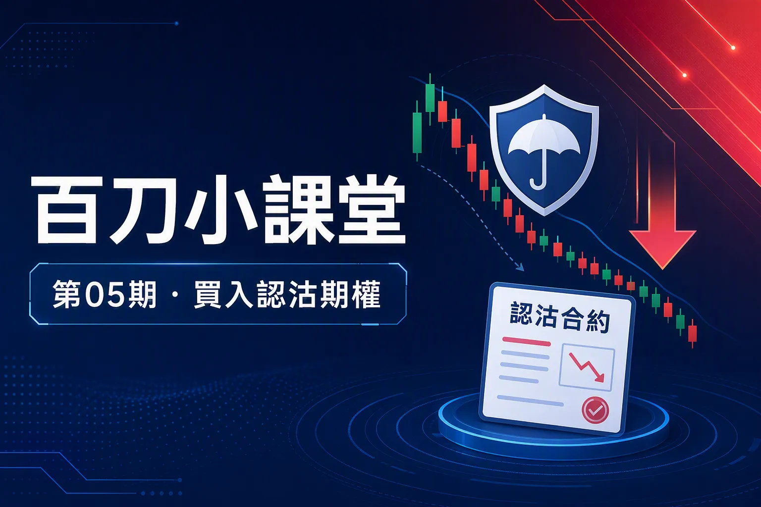每週三,「百刀小課堂」準時開課。我們從最基礎的講起,每期只講透一個知識點,牛友們跟著一期一期學,期權其實沒那麼難。 除了週三的小課堂,我們週一還有「機會池」聊潛在的邏輯、週五有「小復盤」拆周內的案例——三個欄目各有側重,搭配食用效果更佳。關注牛牛「百刀玩期權」官號,更新不迷路~ 想做空,但融券太貴、又可怕? 牛友們有沒有這種感覺——看一隻股票漲得虛高,或者覺得它接下來要回調,心裡癢癢想「賺一把跌的錢」,可一查怎麼操作,發現要「融券做空」:先借股票來賣、要交一大筆保證金,還要擔心它萬一暴漲、虧損理論上沒有上限……光是想想就勸退。 其實,做空還有一條門檻低得多的路——買入認沽(Long Put),花一筆小錢,就能押股票下跌,而且最多虧掉的就是這筆小錢。 今天我們就用 $特斯拉 (TSLA.US)$ 來把這一招講透(沒有任何不看好特斯拉的意思,只是拿來舉例子)。 認沽期權,就是一張「按約定價賣出的權利」 先把概念說明白。認沽期權(Put)給你的,是在到期前、按約定價格把股票「賣出」的權利。 打個比方:你手上有一份...