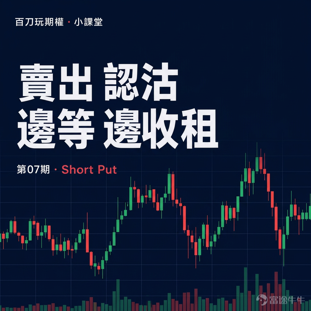 每週三，「百刀小課堂」準時開課。我們從最基礎的講起，每期只講透一個知識點，牛友們跟著一期一期學，期權其實沒那麼難。除了週三的小課堂，我們週一還有「機會池」聊潛在的邏輯、週五有「小復盤」拆周內的案例——三個欄目各有側重，搭配食用效果更佳。關注牛牛「百刀玩期權」官號，更新不迷路~ 那隻你「等打折」的股票 牛友們有沒有這種經歷：看上了一隻股票，覺得它好，但現在價格有點貴，心裡默唸「要是能跌到某個價我就買」。於是你掛了個限價單，天天等。 其實還有一種更聰明的等法——在等的過程中，還能順手收一筆「租金」。這就是我們今天要講的第四式：賣出認沽（Short Put，又叫 Sell Put）。連巴菲特、段永平這些價值投資大佬都用過它來「打折建倉、順便收錢」。這一期，我們就把它講透。 賣出認沽到底在做什麼？ 先回憶一下前幾期：買家（Long）花錢買權利，賣家（Short）收錢擔義務。 賣出認沽，就是你收一筆租金，同時向對方承諾：如果股價跌到某個價，我願意按這個價把股票接過來。 打個更貼身的比方：某隻股票你早就看好，現在 $50 一股，你...