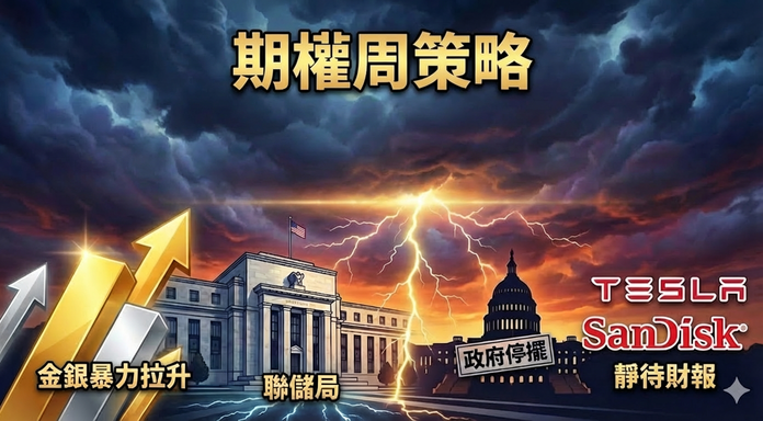 期權周策略0126 | 完美風暴來襲？聯儲決議撞上政府停擺危機，金銀暴力拉升，特斯拉與閃迪靜待業績！