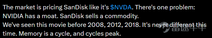 The US stock market in 2026 will undoubtedly see the storage industry as the brightest star on stage. Amid the wave of artificial intelligence (AI) transitioning from training to reasoning, storage demand has reached an unprecedented strategic height, with storage products shifting from being 'cost components' to 'strategic materials,' leading to an epic price surge for global storage products. As a representative company in the pure flash memory field, $SanDisk (SNDK.US)$ it achieved astonishing gains. As a company that just went public in February last year, its annual increase for 2025 approached 580%, and within the first two months of 2026, it surged over 160%, becoming the market's most watched super bull stock. However, during yesterday’s trading session (February 24), Citron Research, a well-known Wall Street bear, announced loudly that they are shorting Solidigm.This move caused significant market tremors, with Solidigm shares plummeting nearly 8% at one point during the session and closing down 4.2%. Why is Citron shorting them? Is their logic watertight? After the major shock, how should we view Solidigm now?  The Bear’s Blade: Citron’s Core Logic As one of the most influential short-selling institutions on Wall Street, Citron’s previous sniper campaigns against targets like Evergrande and Valeant have been famously successful. This time, their attack mainly focuses on three aspects: (1) Cyclical comeback The core of Citron's short-selling statement this time is a fundamental questioning of the valuation logic for Solidigm. Citron believes thatthe market is treating a highly cyclical company as...