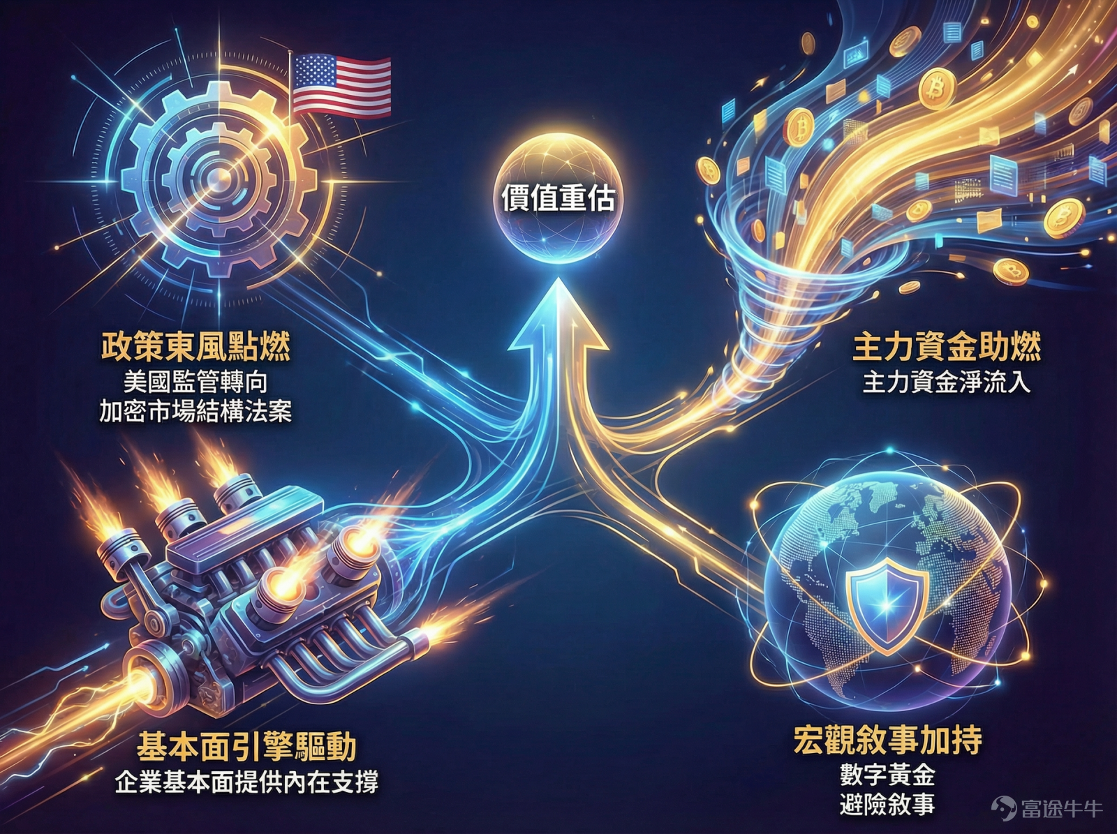 This article is from the 'Options风口Strategy' column, which aims to stand at the forefront of investment trends, interpret opportunities in these trends, and teach everyone how to seize these opportunities with options. If you're interested, welcome.[Share Link: Click here]Upon joining the learning platform, you will receive notifications when subsequent columns are updated. *The following content is for investment education purposes only, does not represent any investment advice, and the information provided is time-sensitive. Data is current as of the US stock market open on March 5, 2026. Please exercise caution when interpreting. Recently, the cryptocurrency market ended a period of prolonged fluctuations and adjustments, experiencing a significant rebound. On March 4, Bitcoin (BTC) prices briefly surpassed $74,000, with gains exceeding 8% at one point, reaching a new high for the past month. Ethereum (ETH), Solana (SOL), and Dogecoin (DOGE) all rose by more than 9%. This breakthrough quickly spilled over into the US stock market, where the cryptocurrency-related stocks sector saw widespread gains. Among them, $Coinbase (COIN.US)$ the share price surged over 14%, making it one of the best-performing large-cap stocks in the S&P 500 Index that day; companies holding large amounts of Bitcoin $Strategy (MSTR.US)$ rose more than 10%; stablecoin issuer $Circle (CRCL.US)$ also recorded an increase of over 5%. Behind this, it wasn't just market sentiment driving the rally, but also a policy shift, fundamentals...