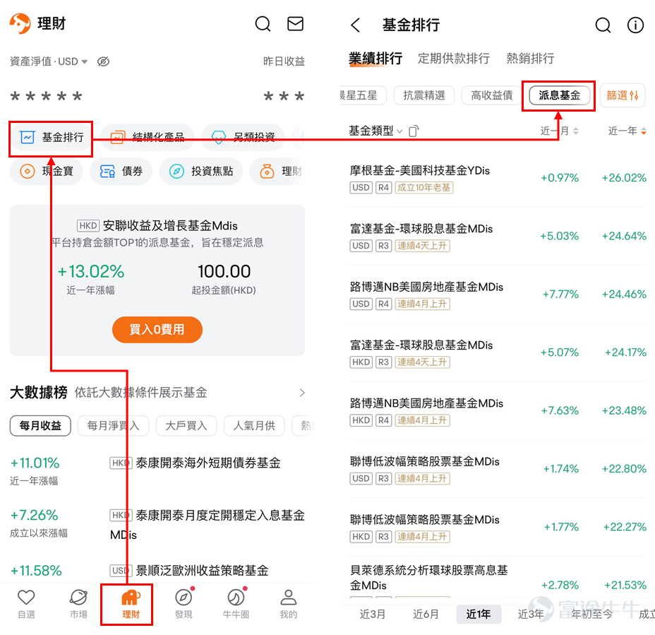 [愉快]8月象象發布了[鏈接: 《市場波動加劇，點先可以獲得「穩穩的幸福」？》]話題，象象發現不少牛友在波動時期都選擇了債券或者派息基金。  當前隨著9月議息會議和11月大選的臨近，市場關注重心已經由是否減息轉爲未來經濟是軟着陸還是硬着陸，未來的財富增長位在哪裏？ [得意]不管未來經濟發展態勢如何，牛友們各有應對措施，不少喜好穩定收益類資產的牛友有類似的選擇： ①現金寶仍舊做爲安心理財之選被衆多牛友青睞 ②不少牛友關注到未來“息減債升”的可能性，選擇增加債券相關配置鎖定未來收益 ③還有牛友堅定長期月供派息基金，財息兼收，攻守兼備 [鏈接: 更多詳情請點擊查看>>牛友熱議|市場動盪下，這三種資產最受牛友歡迎！]  [疑問]當前局勢下，偏好穩定派息的我們應該如何挑選適合自己的那隻呢？ 派息率多少、多久派息一次的產品最讓你心水？ 有哪些風險應該留意？  [鼓掌]象象邀請大家一起來評測！ [禮物]【有獎測評】 點擊參與測評活動[鏈接: >>【有獎】尋找基金測評官：派息基金哪間強？] 在話題中分享你的測評意見或持倉曬單。 【本期測評對象】平台所有熱賣派息基金 【查看路徑】理財-基金排行-篩選-所有派息基金 【測評方法】 [氣球]1. 您可以根據自己...