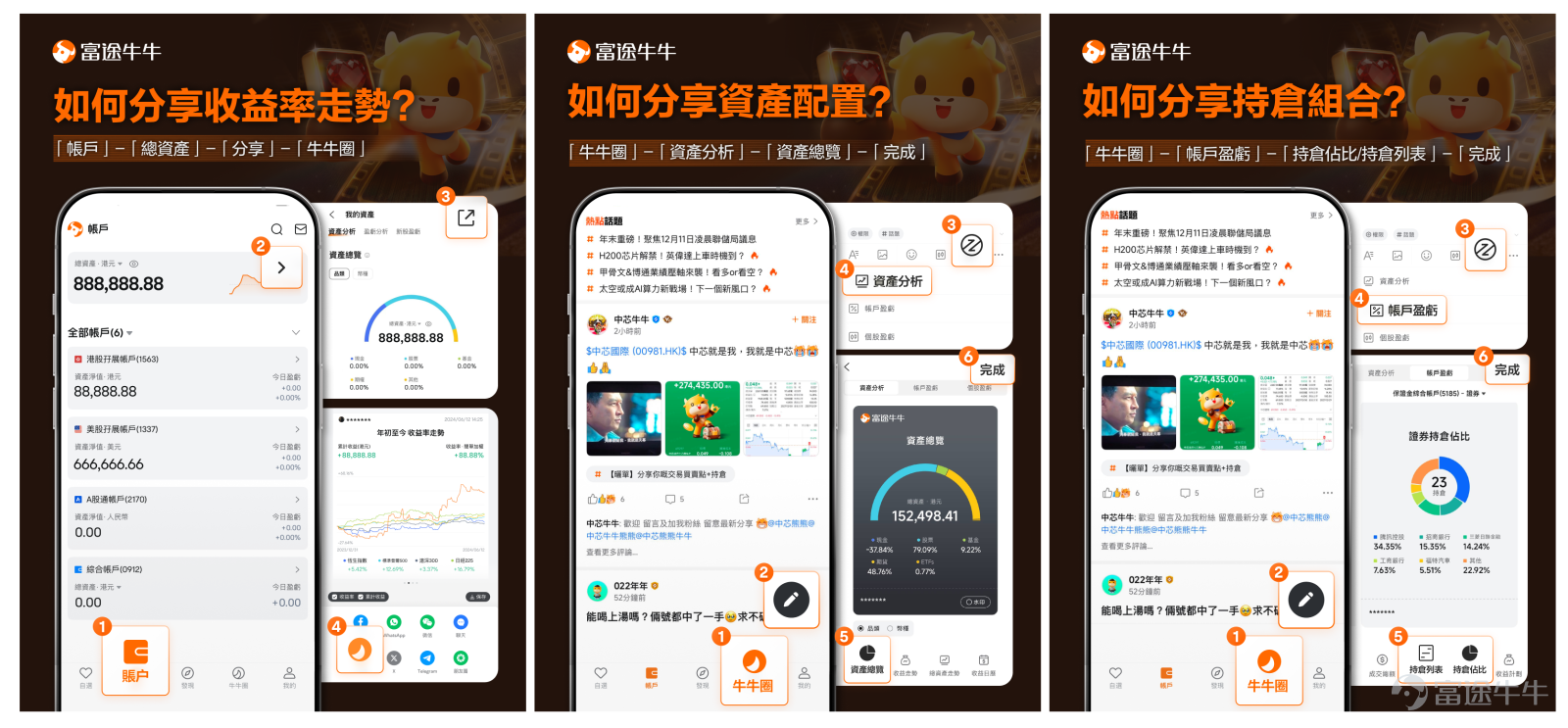 🎁[鏈接: 你嘅年度投資帳單已上線！]2025 年港美股勢頭如虹，孕育了唔少投資機會。回望全年，你對2025嘅投資成績滿意嗎？面對反覆波動嘅行情，又係點樣捉緊賺錢契機？ 歡迎你與我們分享你的曬單/年度帳單+投資心得，並用[鏈接: 3個關鍵詞！分享你2025最難忘的交易] 📋 徵集內容 參與方向可包括，但不限於： ✅ 你2025年嘅收益如何？抓住了邊啲投資機會？有咩總結、思考、收穫？ ✅ 用3個關鍵詞回顧2025！並分享賺最多/蝕最多/最難忘嘅Trade係咩？ ✅ 你現在的資產配置是怎樣的？有邊啲持倉看好的股票？ ✅ 波動市況中有哪些有用的交易策略？有邊啲牛牛功能幫你發掘並且把握住賺錢機會？ 📌 參與方式 方式一：[鏈接: 進入話題參與活動]，在話題下發佈帖文 方式二：發佈帖子，選擇關聯話題 [鏈接: 用3個關鍵詞！分享你2025最難忘的交易] 在本文留言區下留言不算有效參與，記得移步話題哦~ 🎁 活動獎賞 1. 最佳回顧獎：綜合內容品質、互動量等方面，評選10名內容最精彩的牛友 (內容必須包含持倉組合/盈虧曬單/買賣點任一曬單+富途產品功能使用心得)，可獲得壽牛周邊1份+666積...