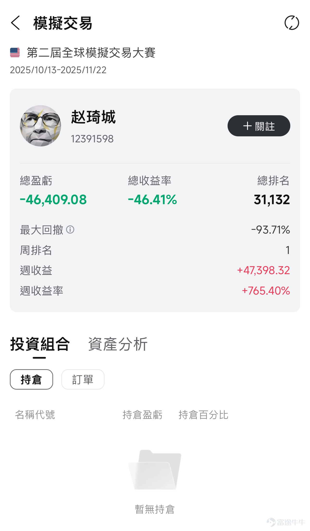 評論區分享本週最睇好的個股，內容符合且字數＞30字，即可獲得66積分！ 上週美股高開低走波動劇烈，整體延續震蕩行情。市場仍在等待11月19日 $英偉達 (NVDA.US)$ 業績以及後續各大宏觀經濟數據等「紅綠燈」指標判斷是否入場。但「風浪越大魚越貴」，波動大的市場往往是期權這個金融衍生品「大展身手」的地方。上週，有幾位牛友分別通過精準抄底、判斷價格趨勢和耐心等待等多種方式實現超高收益率，大家快來一起看看吧！ 交易精彩時刻，Top牛友秘笈大公開 🏆【趨勢為王】  @赵琦城，週收益率達765.40% | 上週週榜Top1 🔍 交易策略：精準判斷市場趨勢及頂、底部位置，靈活多空切換，「吃」完空頭「吃」多頭 【目前倉位】無 精準判斷日內趨勢，頂、底部：該用戶在確認市場仍處於下跌趨勢後，於11月13日開盤買入 $標普500指數ETF-SPDR (SPY.US)$認沽期權並持有至14日。14日美股盤前大跌，開盤後不久即臨近日內低點，該用戶賣出認沽期權鎖住利潤，避免利潤回吐。該筆交易收益率高達743%！ 靈活好淡切換：賣出大盤認沽期權後，他調轉方向精準抄底 $特斯拉 (TSLA.US)$認購期權      ...